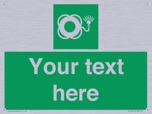 Custom sign safe condition Lifebuoy with light